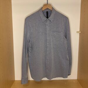 FLAWLESS Lululemon Commission Long-Sleeve Shirt Blue LM3DJQS Men's Medium